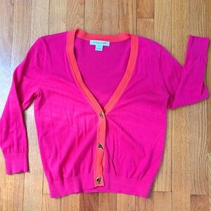 August Silk Vibrant Pink and Orange Cardigan